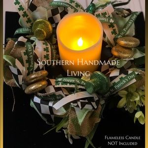 St Patty’s Candle Hugger or mini wreath